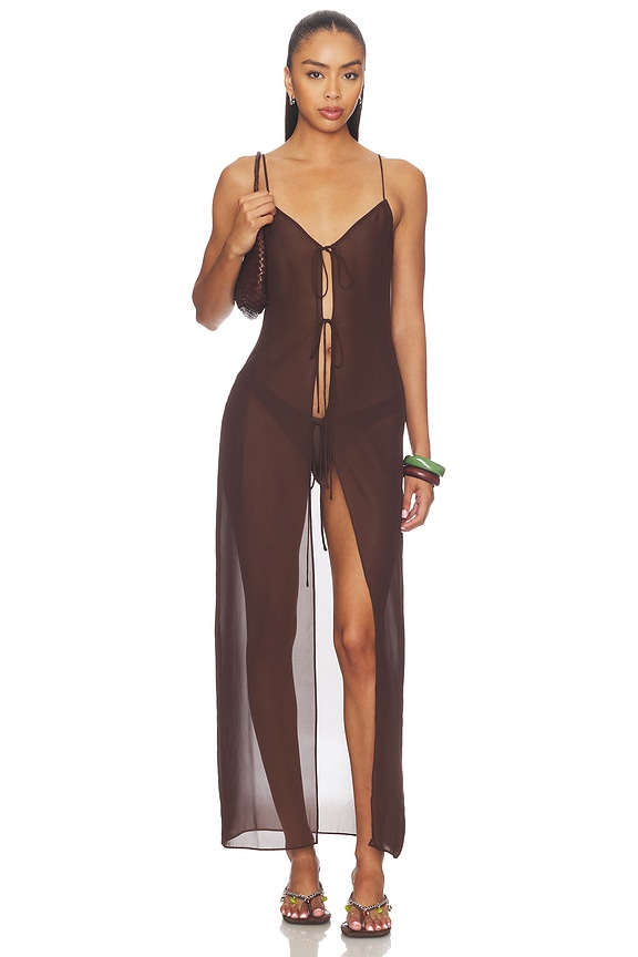 view 1 of 3 Dune Maxi Dress in Chocolate