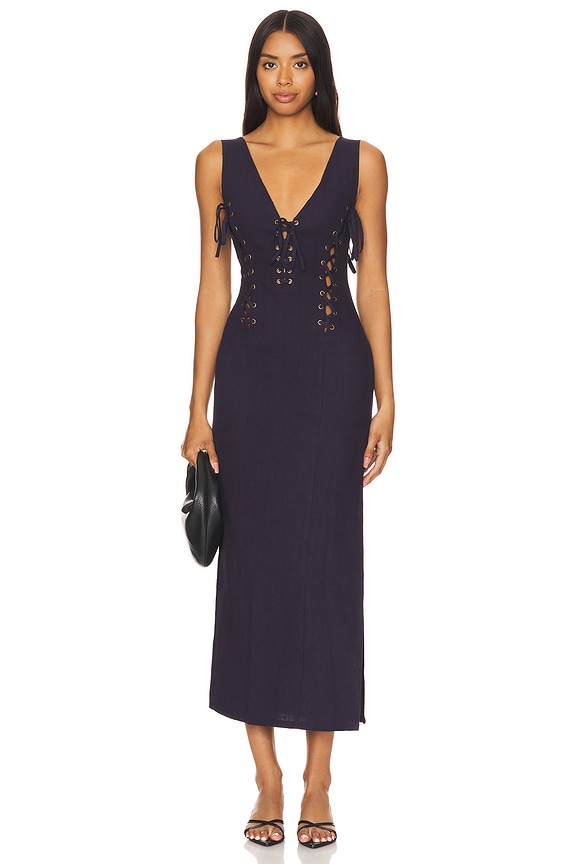 view 2 of 4 Dreamscape Midi Dress in Navy