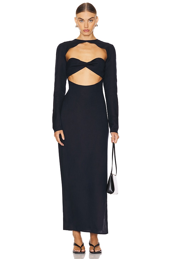 view 2 of 4 ASWAN CUT OUT マキシ in Navy