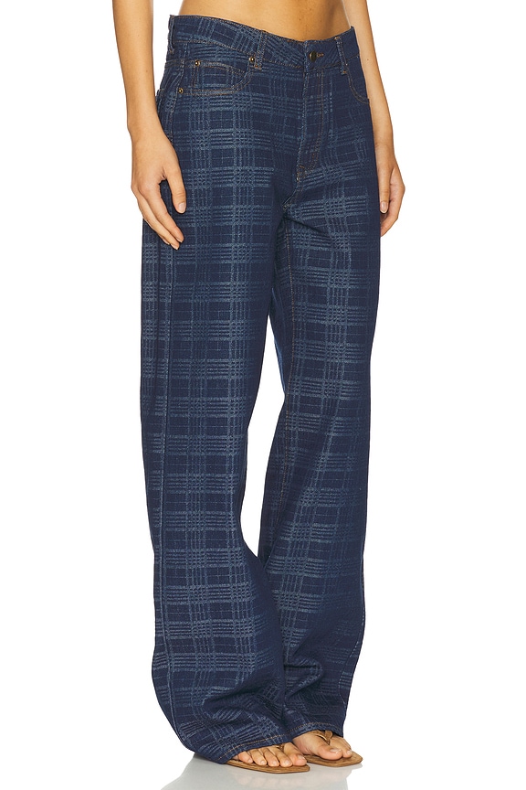 view 2 of 6 Top Model Jeans in Indigo Plaid