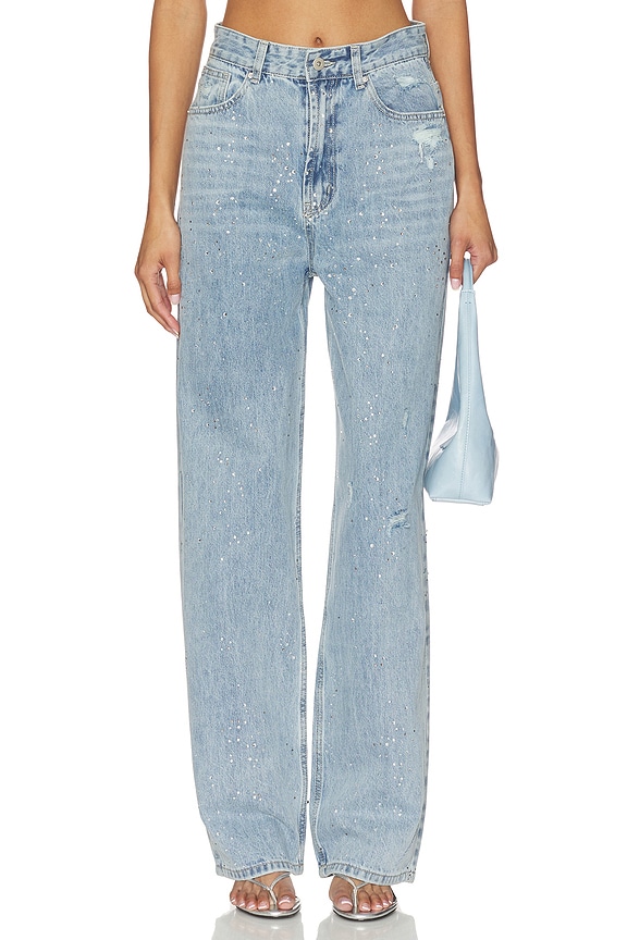 view 1 of 6 Diamante Jeans in Light Denim