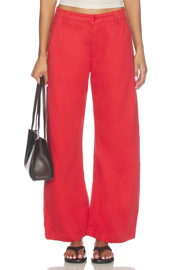 view 1 of 6 Sideline Jeans in Crimson