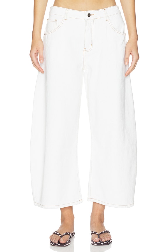 view 2 of 7 Horseshoe Cropped Jeans in Porcelain
