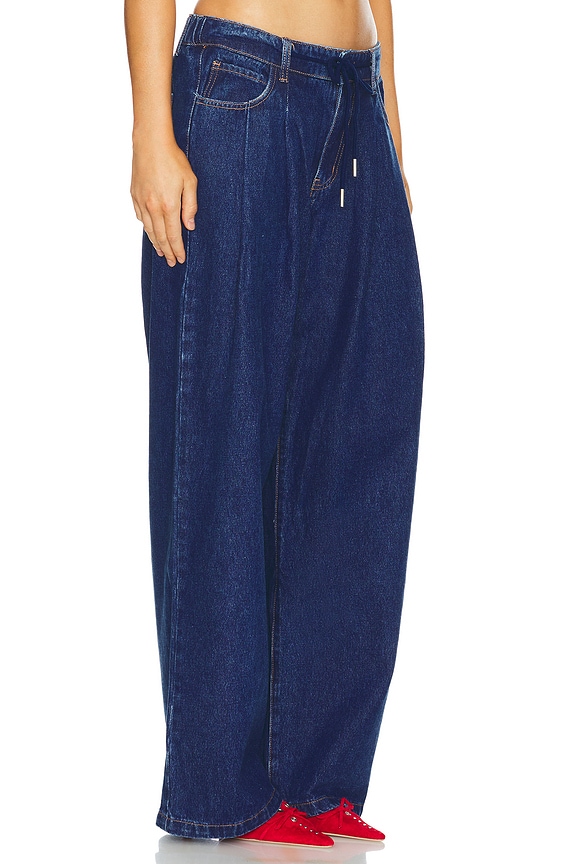 view 2 of 4 JEAN LARGE AVEC LIEN in Dark Denim