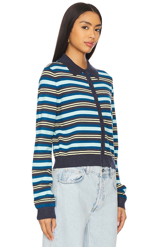 view 2 of 4 Awakening Cardigan in Navy Stripe