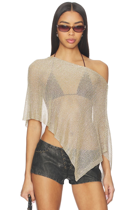 view 1 of 6 Luminous Poncho in Topaz