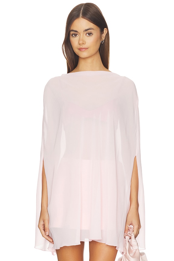view 1 of 4 Aura Poncho in Bubblegum Pink