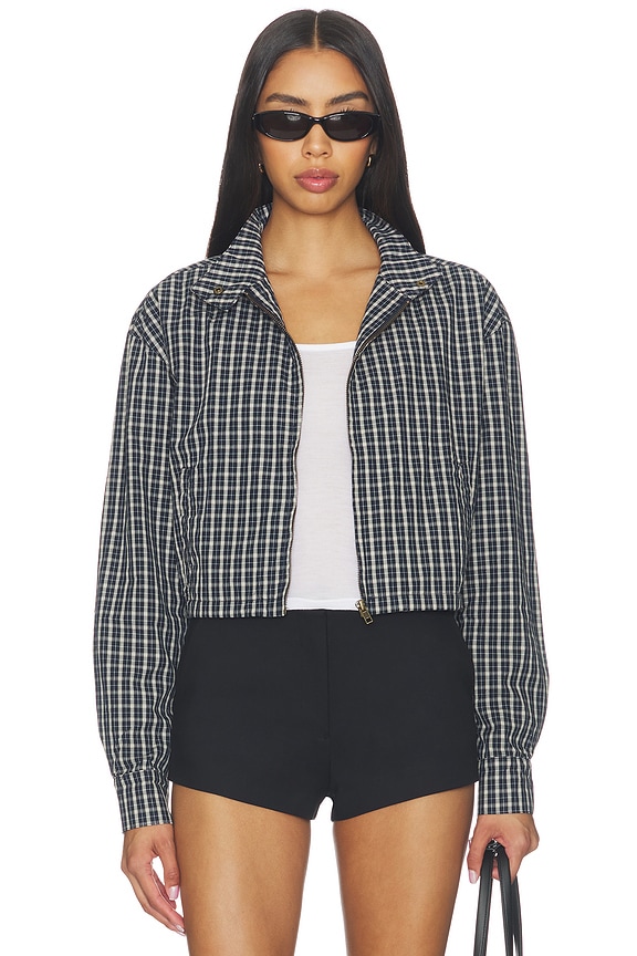 view 2 of 6 Aura Jacket in Navy Lemon Plaid