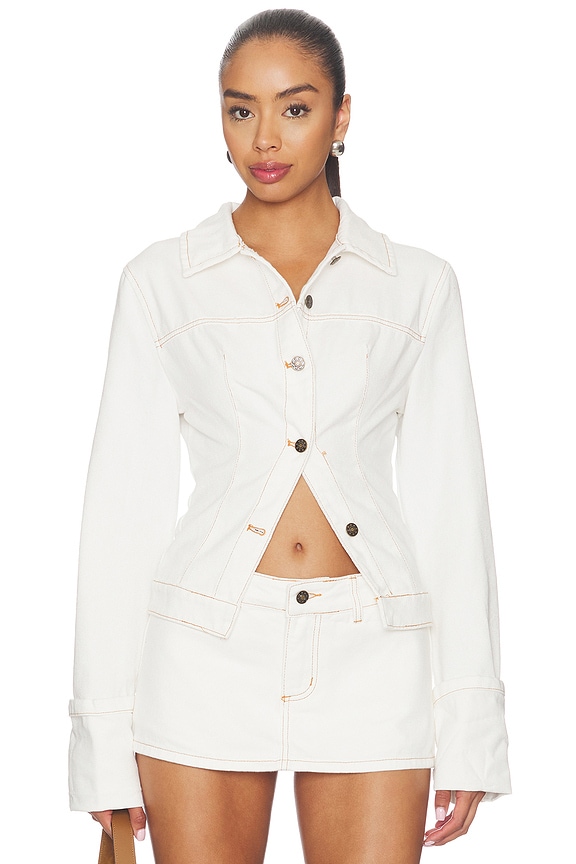 view 1 of 4 BLOUSON BRONX DENIM in Porcelain