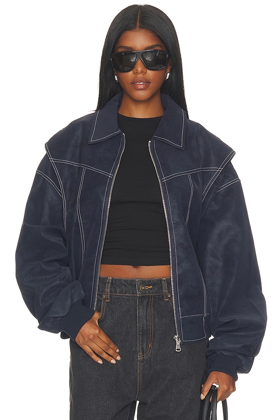 view 2 of 5 Vista Bomber Jacket in Washed Navy