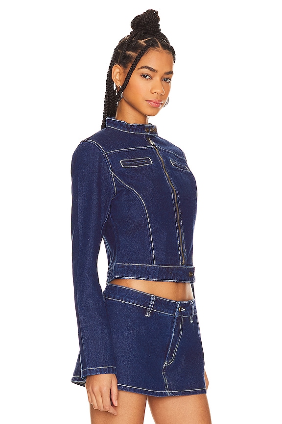 view 2 of 4 Bella Moto Jacket in Blue Denim