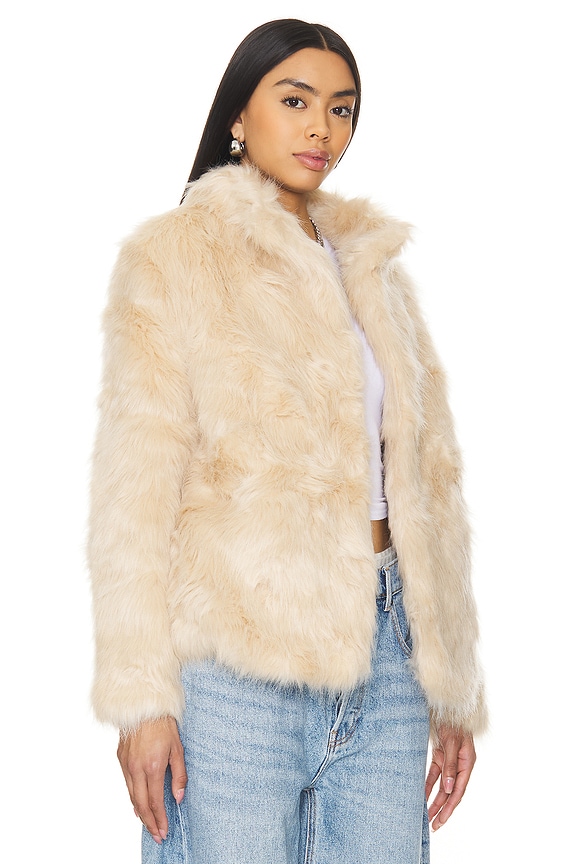 view 2 of 4 ПАЛЬТО ИЗ ИСКУССТВЕННОГО МЕХА BADA BING in Beige