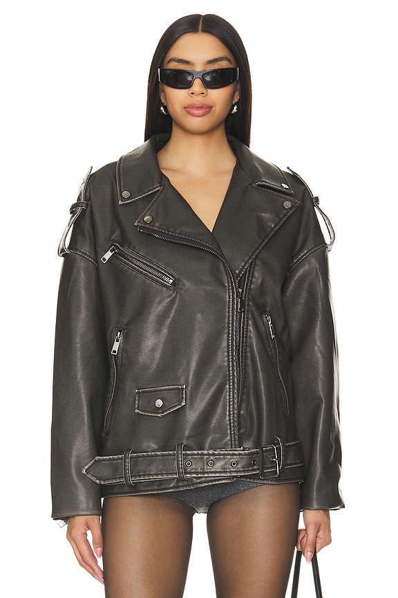 view 2 of 6 Ace Biker Jacket in Charcoal