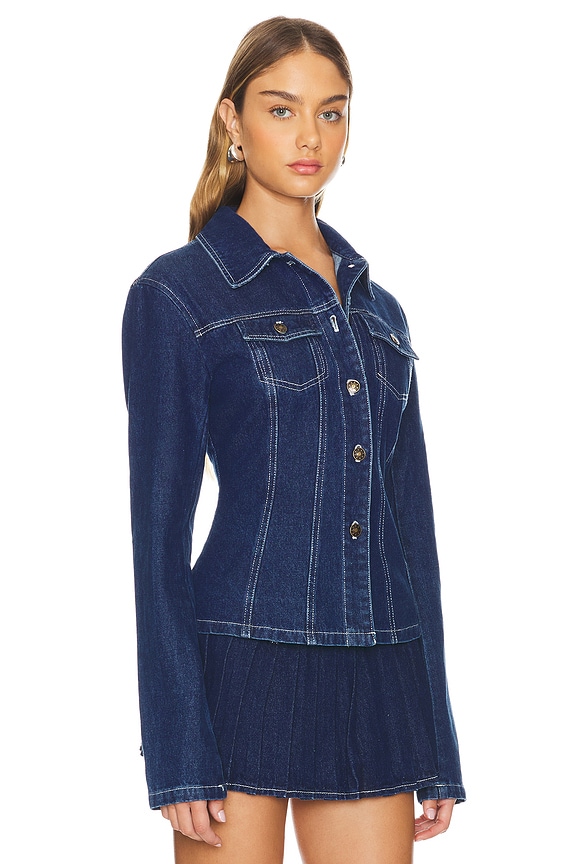 view 2 of 4 Rider Denim Jacket in Blue Denim