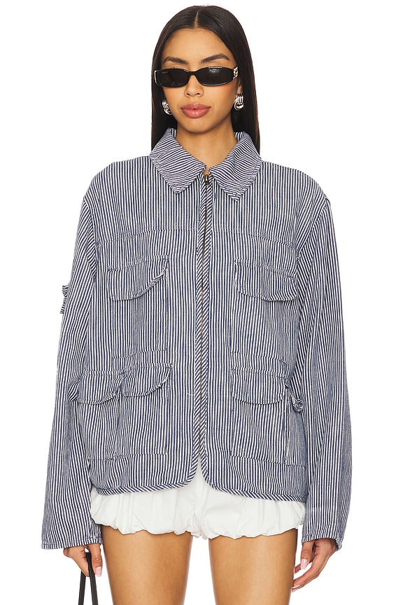 view 2 of 6 Renacida Jacket in Denim Stripe