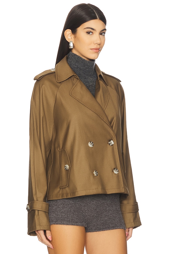 view 2 of 4 x REVOLVE Cropped Trencherous Coat in Khaki