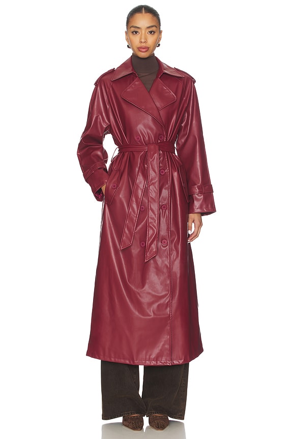 view 2 of 4 x REVOLVE Penny Trench Coat in Crimson