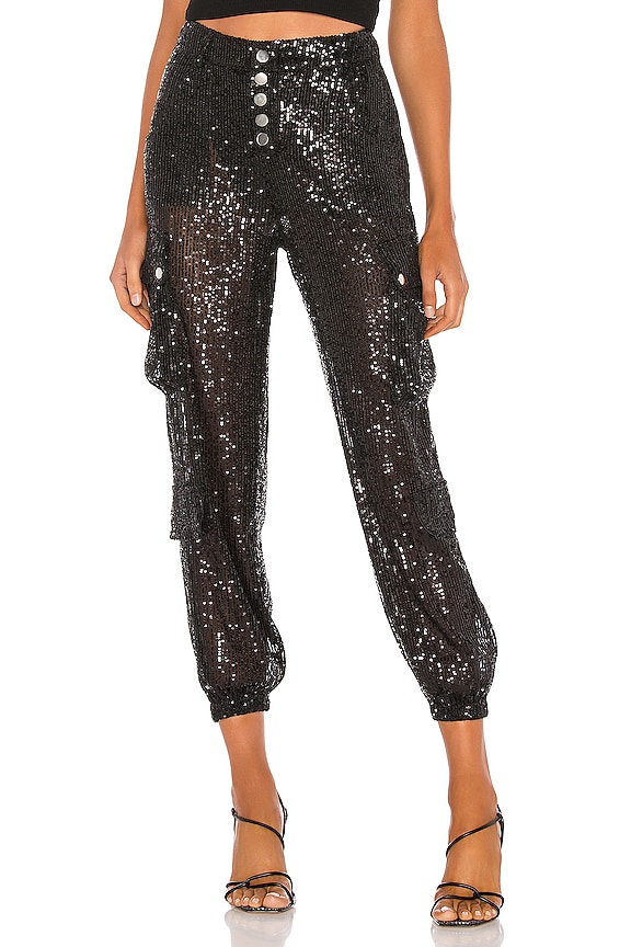 LIONESS Cypress Pant in Black Sequin | REVOLVE