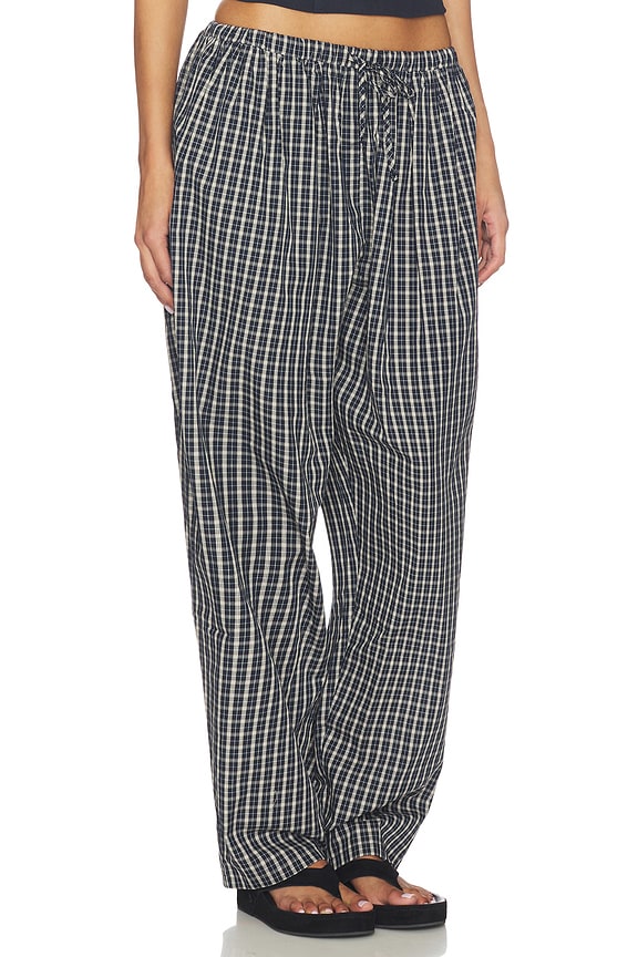 view 2 of 6 PANTALON AURA in Navy Lemon Plaid