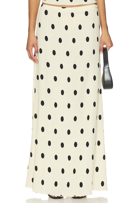 view 1 of 6 FALDA FORD MAXI in Porcelain Polka