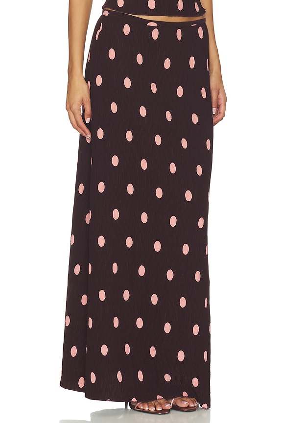 view 2 of 6 FALDA FORD MAXI in Burgundy Polka