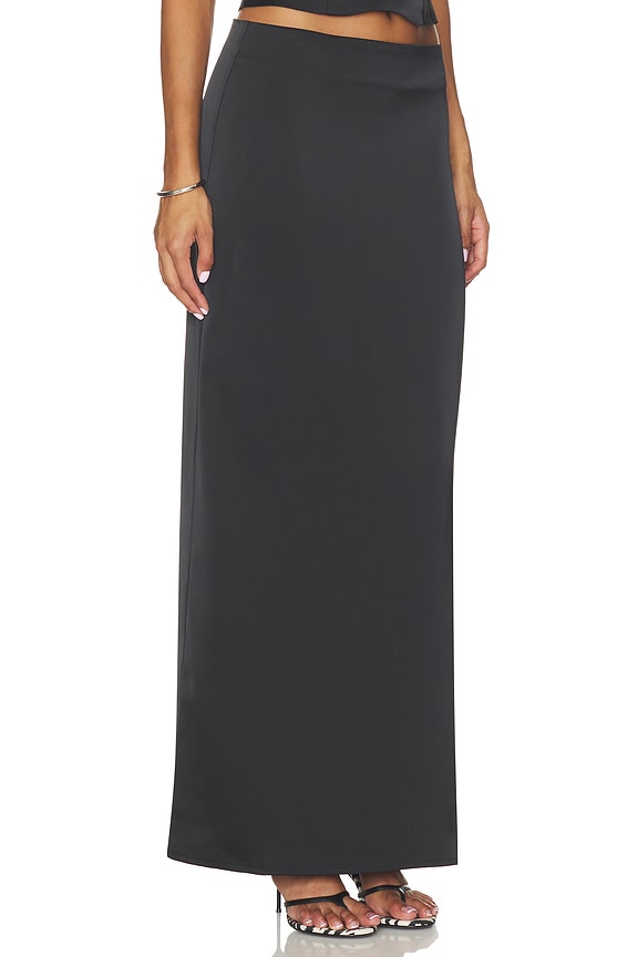 view 2 of 6 Front Row Maxi Skirt in Noir
