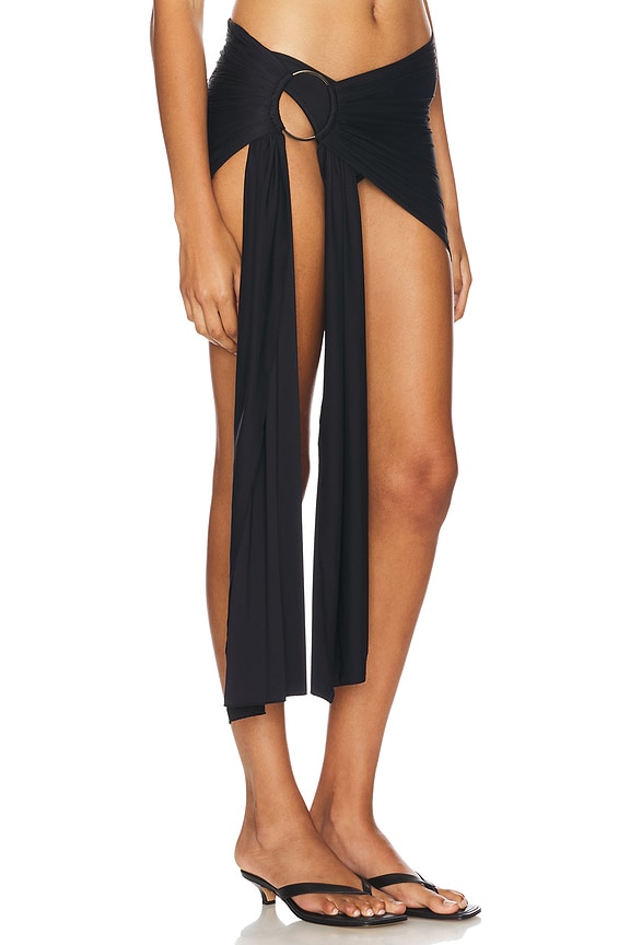 view 2 of 4 Merci Mini Skirt in Onyx