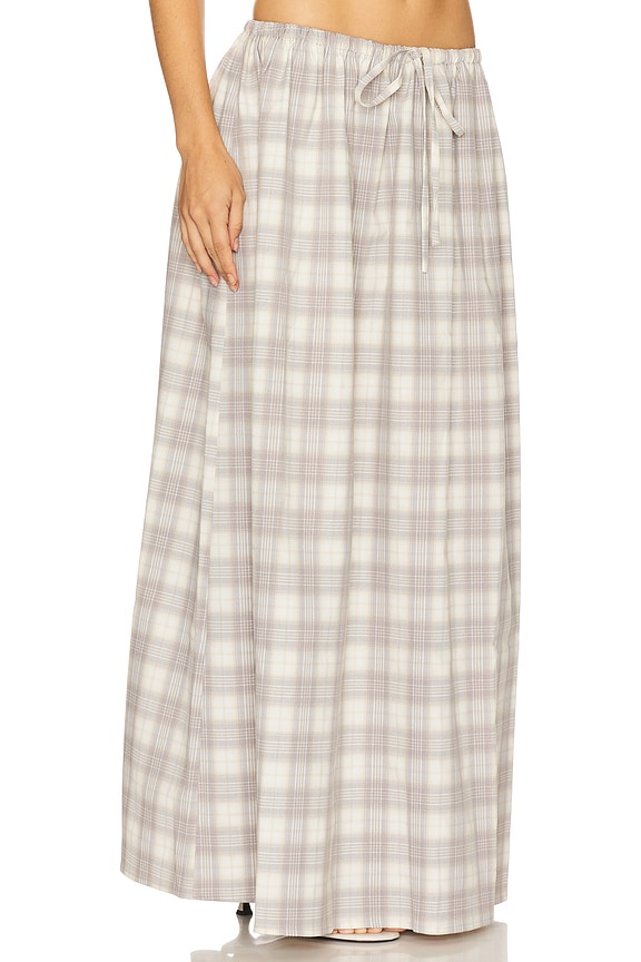 view 2 of 6 Sweet Escape Maxi Skirt in Smoke Plaid