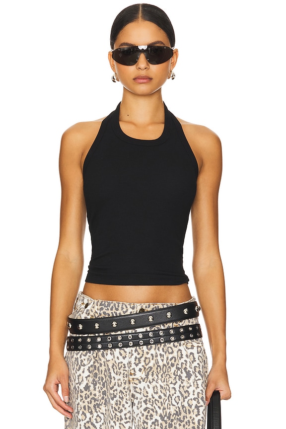 view 2 of 5 スカルプテッドロングスリーブタンク in Onyx