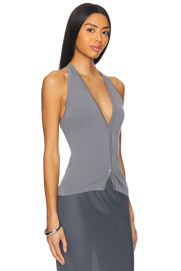 view 2 of 4 Brat Halter Top in Slate