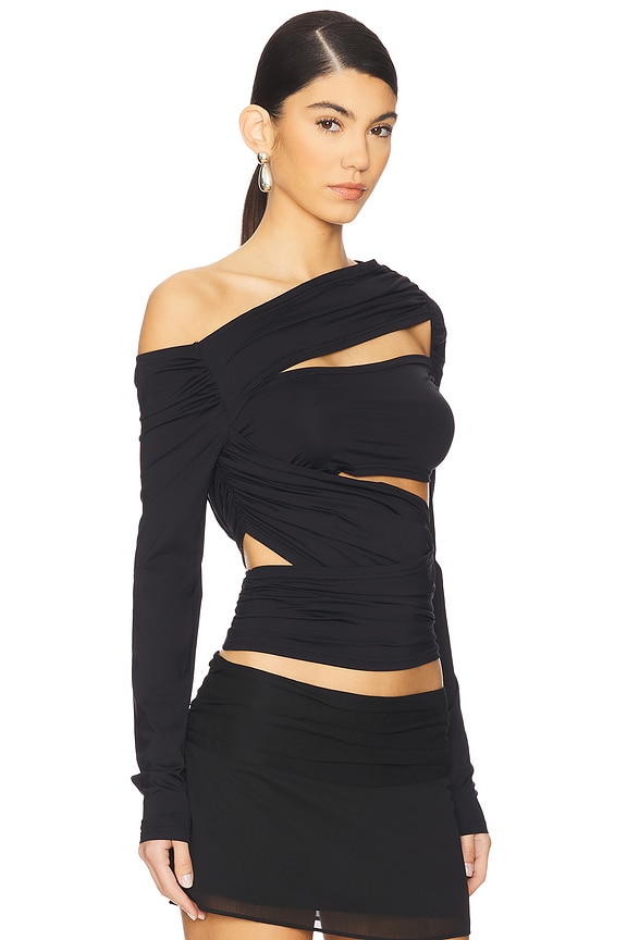 view 2 of 5 Untamed Long Sleeve Top in Onyx