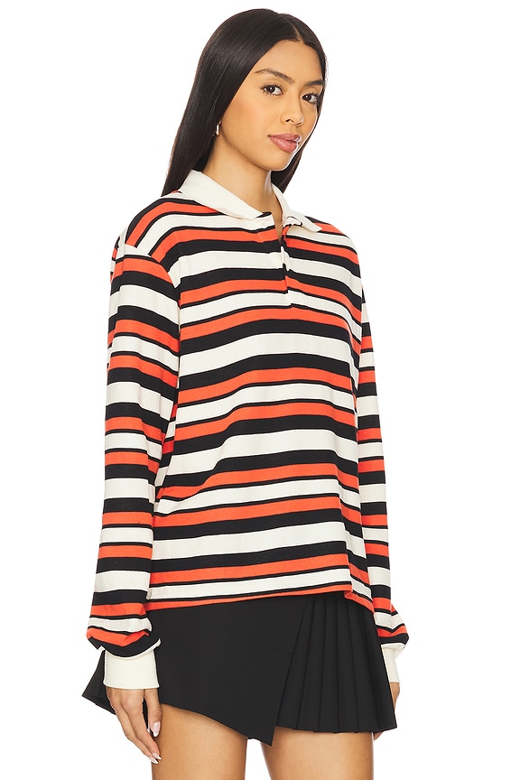 view 2 of 4 Leisure Long Sleeve Polo in Red Multi