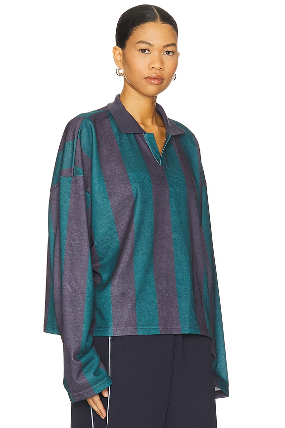 view 2 of 4 Rebels Jersey Top in Navy Stripe