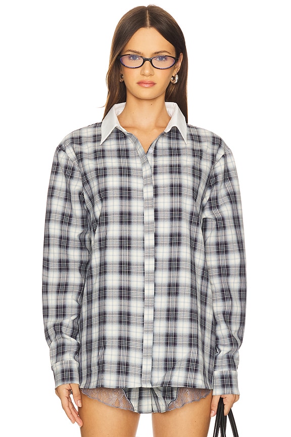 view 2 of 6 Vacanza Shirt in Navy Plaid