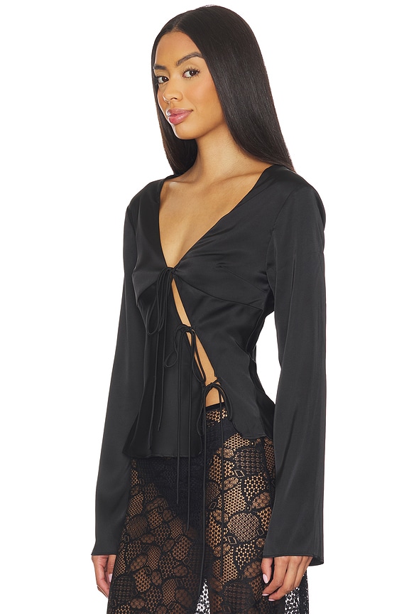 view 2 of 4 MARIAH LONG SLEEVE トップ in Onyx