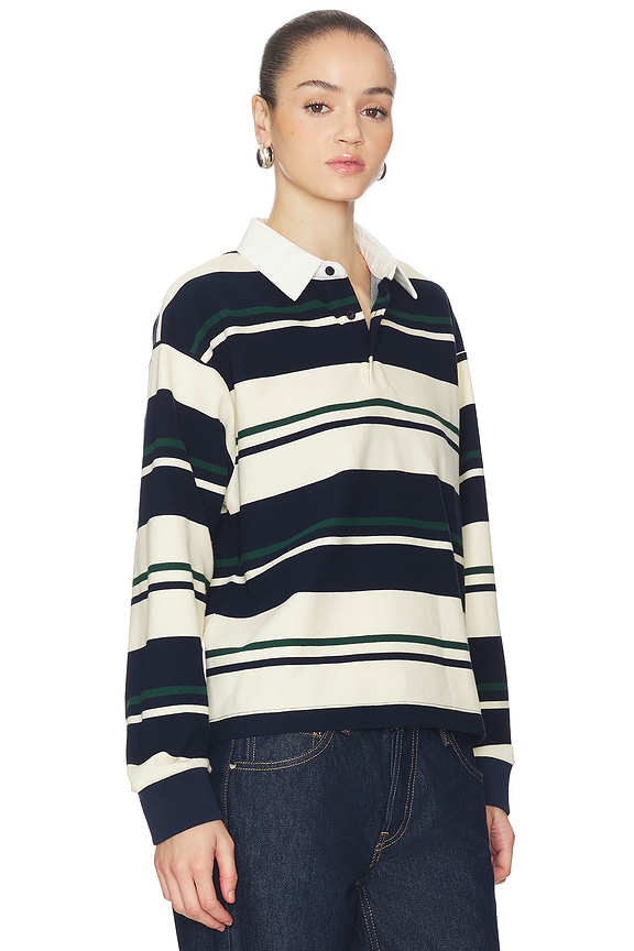 view 2 of 4 Preppy Jersey Top in Midnight Stripe