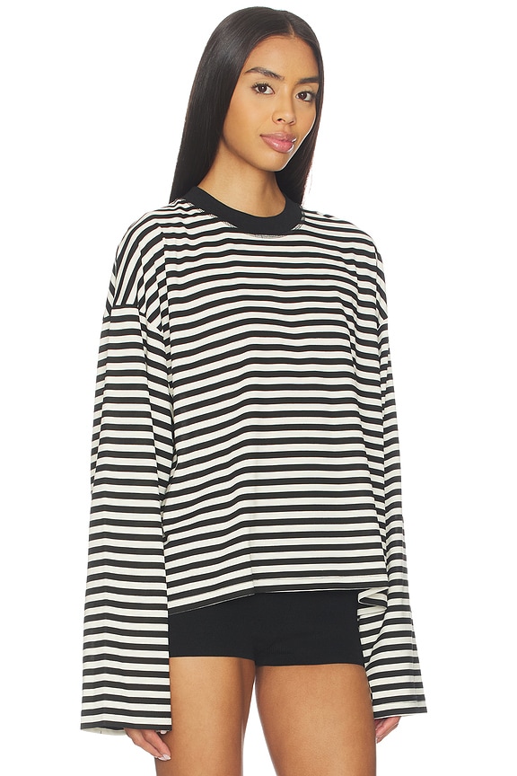 view 2 of 4 Bloom Long Sleeve in Onyx Stripe