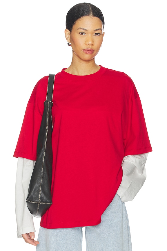 view 1 of 4 Bottega Shirt in Crimson