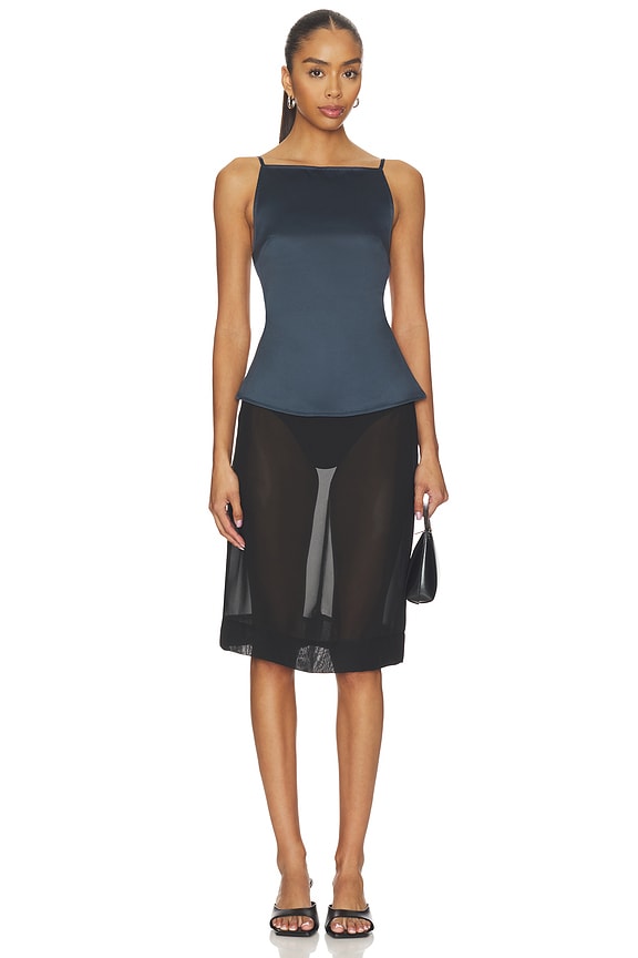LIONESS Camille Backless Top in Midnight Navy | REVOLVE