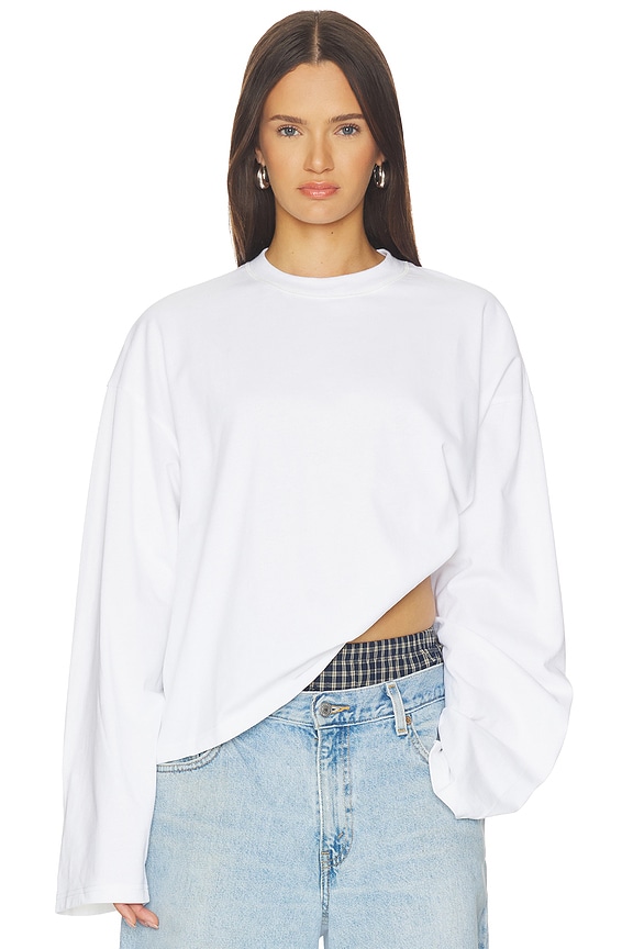 view 1 of 4 Bloom Long Sleeve Top in Porcelain