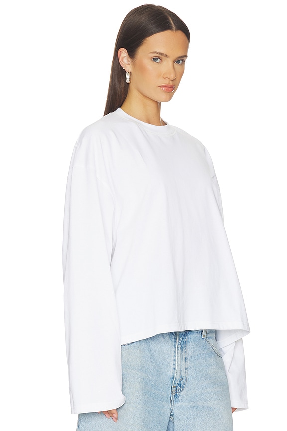 view 2 of 4 Bloom Long Sleeve Top in Porcelain