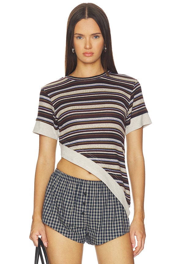 view 1 of 4 Apex Tee in Vintage Stripe