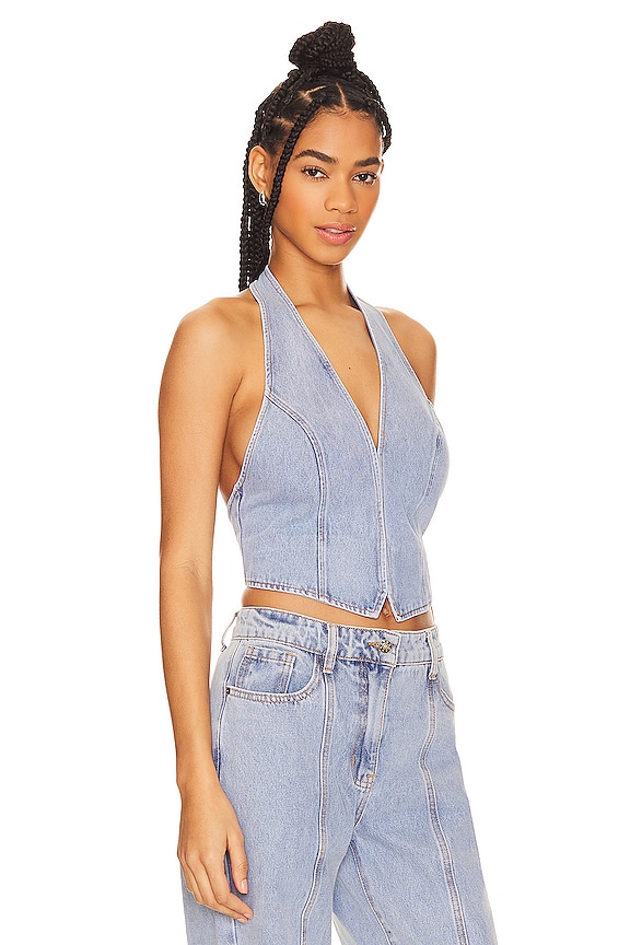 view 2 of 4 ТОП ХОЛТЕР JE SUIS in Washed Blue