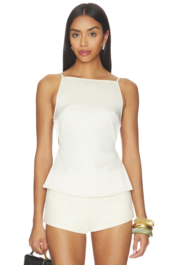 view 2 of 4 Camille Backless Top in Ivory