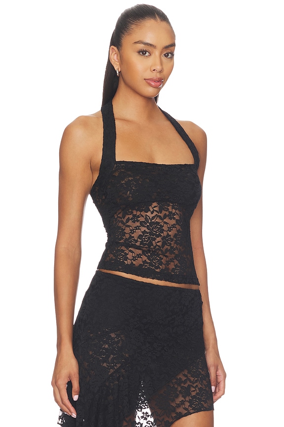 view 2 of 5 Palisades Halter Top in Noir