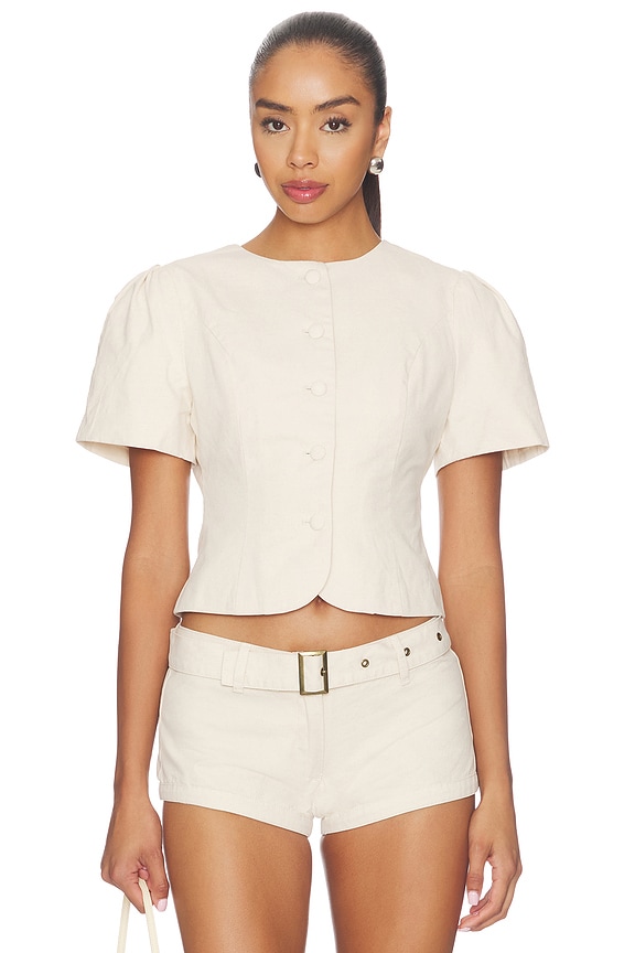 view 1 of 4 Femme Blouse in Beige