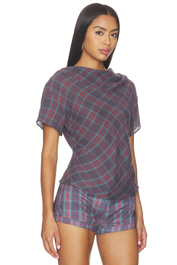 view 2 of 7 Halcyon Top in Jade Plaid