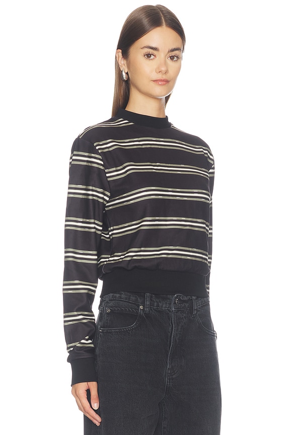 view 2 of 4 Jetset Long Sleeve Top in Noir Stripe
