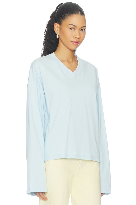 view 2 of 4 Bloom V Long Sleeve Top in Sky