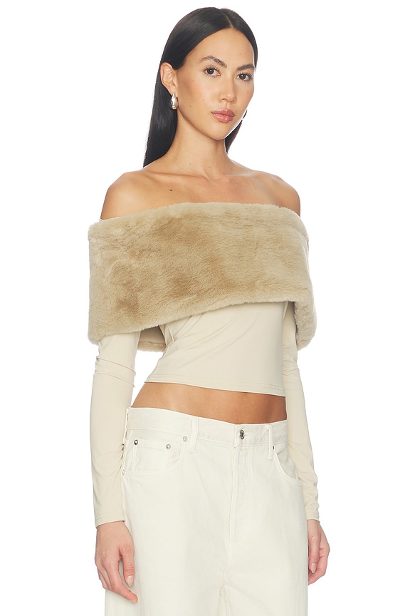 view 2 of 4 Waldorf Off Shoulder Top in Beige